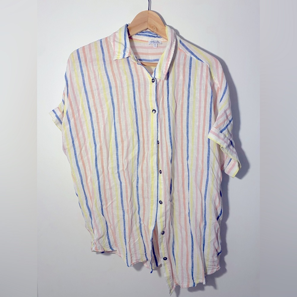 White Button Down Shirt Splendid Size Medium